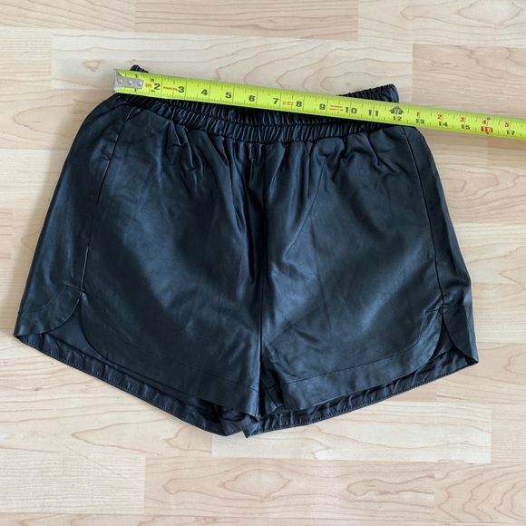 High Rise Faux Leather Shorts - Picture 6 of 8